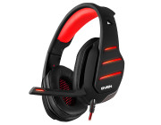 SVEN AP-U997MV, Gaming Headphones with microphone,  External sound card 7.1 (USB), Headphone and microphone LED backlight  Non-tangling cable with fabric braid, Cable length: 2.2m, Black/Red